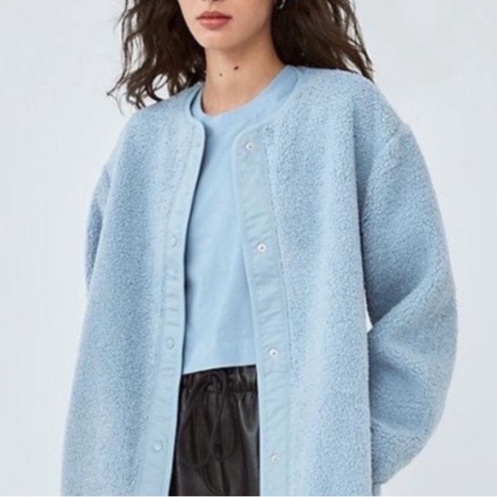 Wilfred Blue Sherpa Lined Jacket